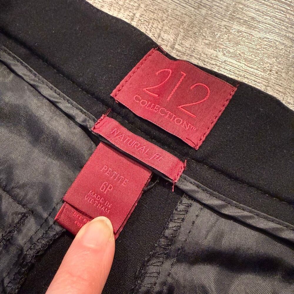 212 Collection Y2K Low Rise Black Pants Wide Straight Leg 6P - Picture 4 of 9